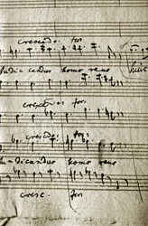 Arbetspartitur till Wolfgang Amadeus Mozarts Requiem (musikpartitur)
