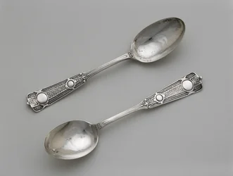 Ett par teskedar, ca. 1860-1871 (silver)