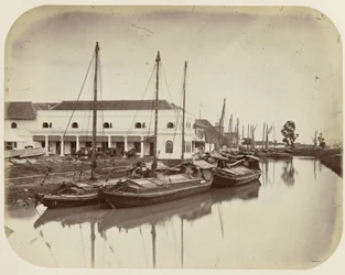 Groote Boom på hamnkanalen i Batavia