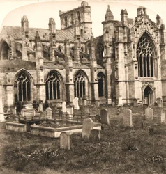 Melrose Abbey, Melrose, Skottland, 1896.