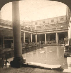 Roman Baths, Bath, England, 1900.