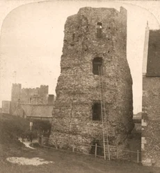 The Old Pharos of Dover, Roman Lighthouse, England, 1900.