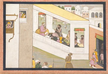 Rama och Lakshmanas pojkar hjälper vismannen Vishwamitra..., Ka. 1780.