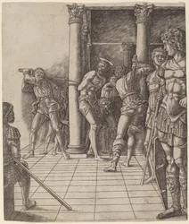 Kristi flagellation, med trottoaren