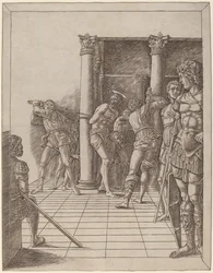Kristi flagellation, med trottoaren