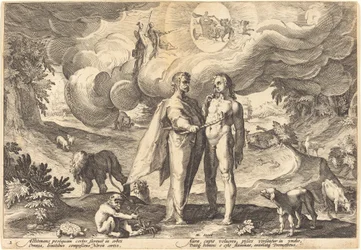 Prometheus skapar människan och animerar honom med eld från himlen