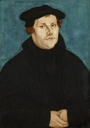 Martin Luther, bystlängd, vänd åt höger