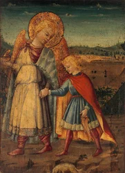 Ärkeängeln Rafael och Tobias, tidigt till mitten av 1460-talet.