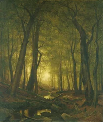 Kväll i skogen, 1876.