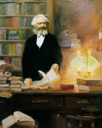 Karl Marx i sin ateljé