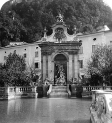 Hästdamm, Salzburg, Österrike, c1900.