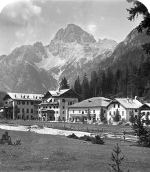 Schluderbach och Croda Pass Croda Rosa, Tyrolen, Österrike, c1900-talet.