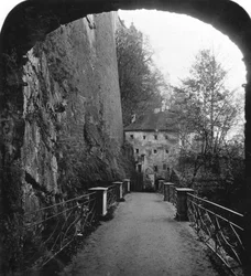 Sperrbogen, Hohensalzburg fästning, Salzburg, Österrike, c1900