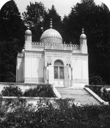 Den moriska kiosken vid Linderhofs slott, Bayern, Tyskland, cirka 1900-talet.