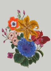 Färgsprakande blomsterbukett