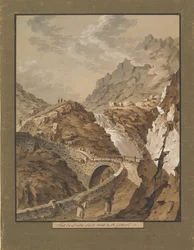 Djävulens bro mot Gothardberget i Schweiz, 1785-1824.