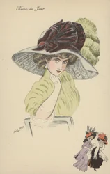 Reine du Jour, söt tjej med stor hatt