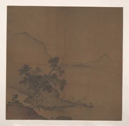 Xiantang Estuary, ca 1200 (albumblad; bläck och färgsilke)