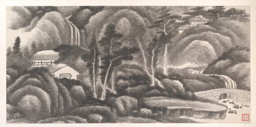 Landscapes of the Twelve Months, ca 1685 (album med tolv målningsblad; tusch på papper)
