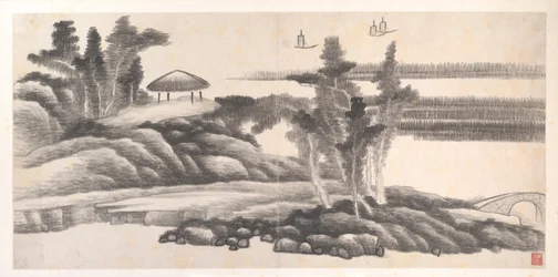 Landscapes of the Twelve Months, ca 1685 (album med tolv målningsblad; tusch på papper)