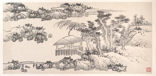 Landscapes of the Twelve Months, ca 1685 (album med tolv målningsblad; tusch på papper)