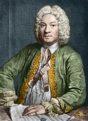 porträtt av François Couperin (1668-1733) (gravyr)