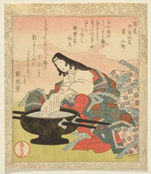 Ink, Ono no Komachi, från serien Four Calligraphic Companion