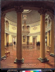 Vinterpalatsets rotunda i St Petersburg - Målning av Yefim Tukharinov (?), olja på duk