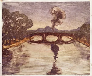 En båt på Seine, 1914
