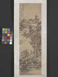 Landskap efter Dong Yuan [Active 10th Century] (bläck och färg på papper)