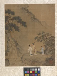 Album Garden Scene (bläck på papper)