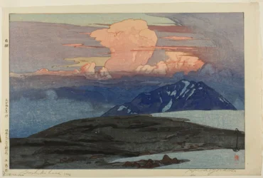 Goshikibergen (Goshikihara), från serien "Twelve Scenes of Japanese Alps (Nihon arupusu junidai no uchi)"