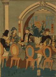 Fem nationers bankett på Yokohamaklubben, 1861