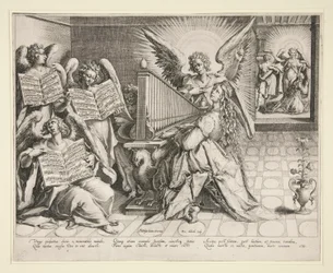 St. Cecilia spelar orgel