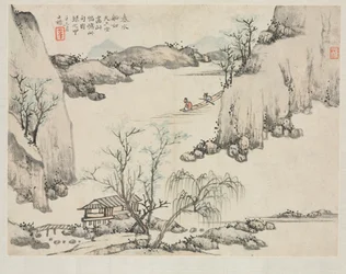 Landscape Album in Various Styles: Boating in Spring Water, 1684.