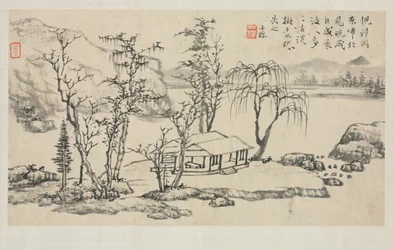 Landscape Album in Various Styles: Landscape after Ni Zan, 1684.