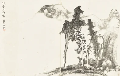 Landskap och blommor, album med sex blad