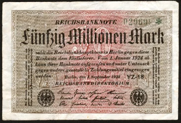 50 miljoner mark sedel, Tyskland