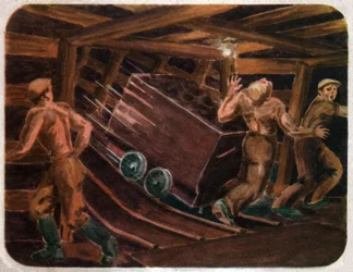 Olycka i en gruva, ca 1950