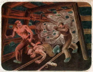 Olycka i en gruva, ca 1950
