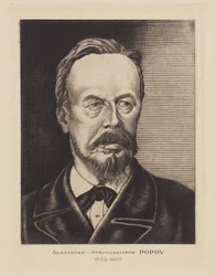Alexandre-Stephanovich Popov, rysk fysiker, ca 1905