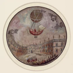 En tidig ballongkatastrof, ca 1785