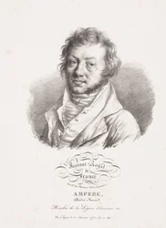 Andre-Marie Ampere, fransk fysiker och matematiker, ca 1820