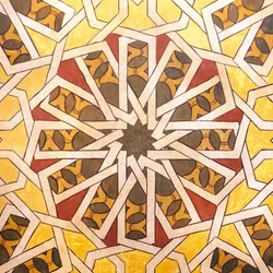 Arabisk stil geometrisk design. La Rabida kloster., 2020 (foto)