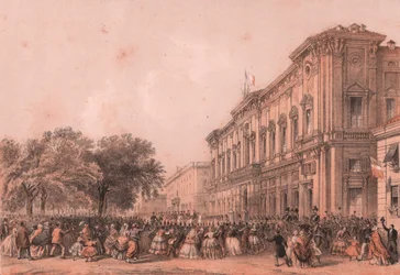 Kejsar Napoleon II:s ankomst till Alessandria, Piemonte