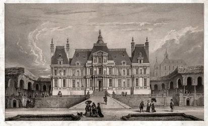 Castle of Maison Lafitte, cirka 1850 (gravyr)