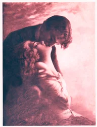 Par kysser. cirka 1920 (illustration)