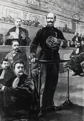 Avsättning av befälhavare Charles Walsin-Esterhazy, under Emile Zola-rättegången