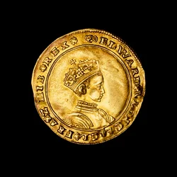 Engelskt hamrat guld halv suveränt mynt