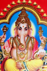 Ganesha eller Ganapati: den elefanthövdade hinduiska guden.